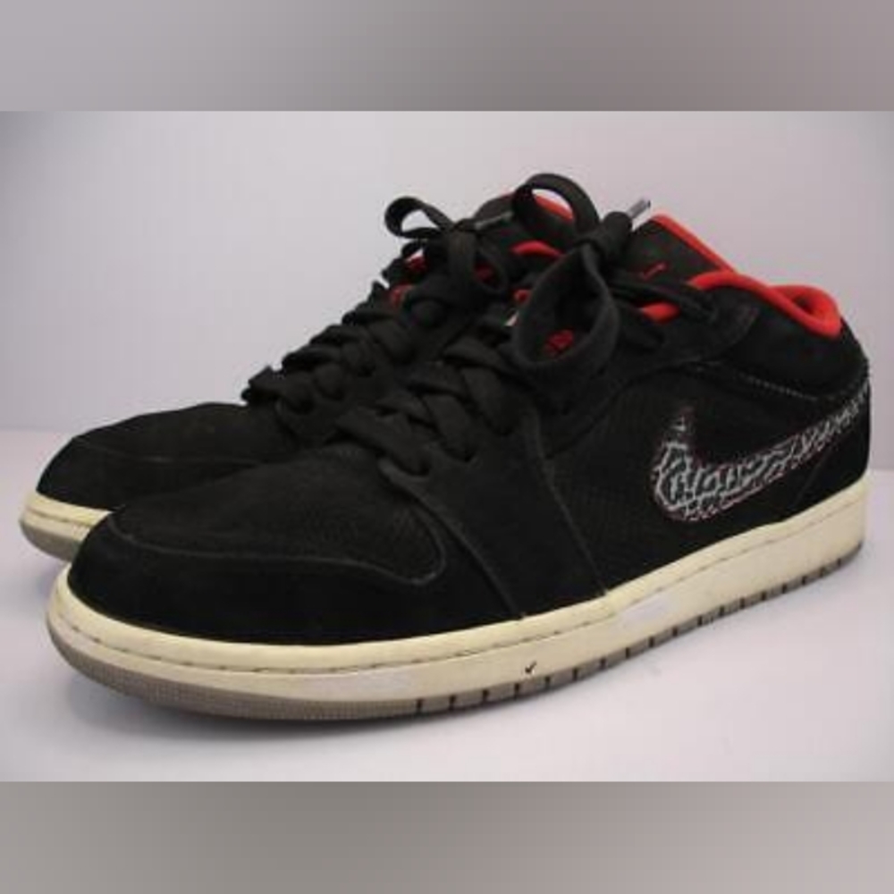 Air Jordan 1 Phat Low – Black Elephant Print